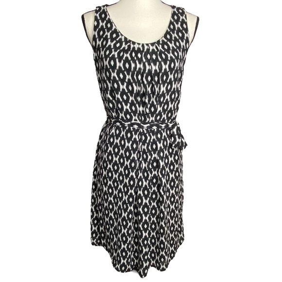 Maurices Black and White Dress Geometric Print Sleeveless Tie Waist Dress Size M - Picture 1 of 16